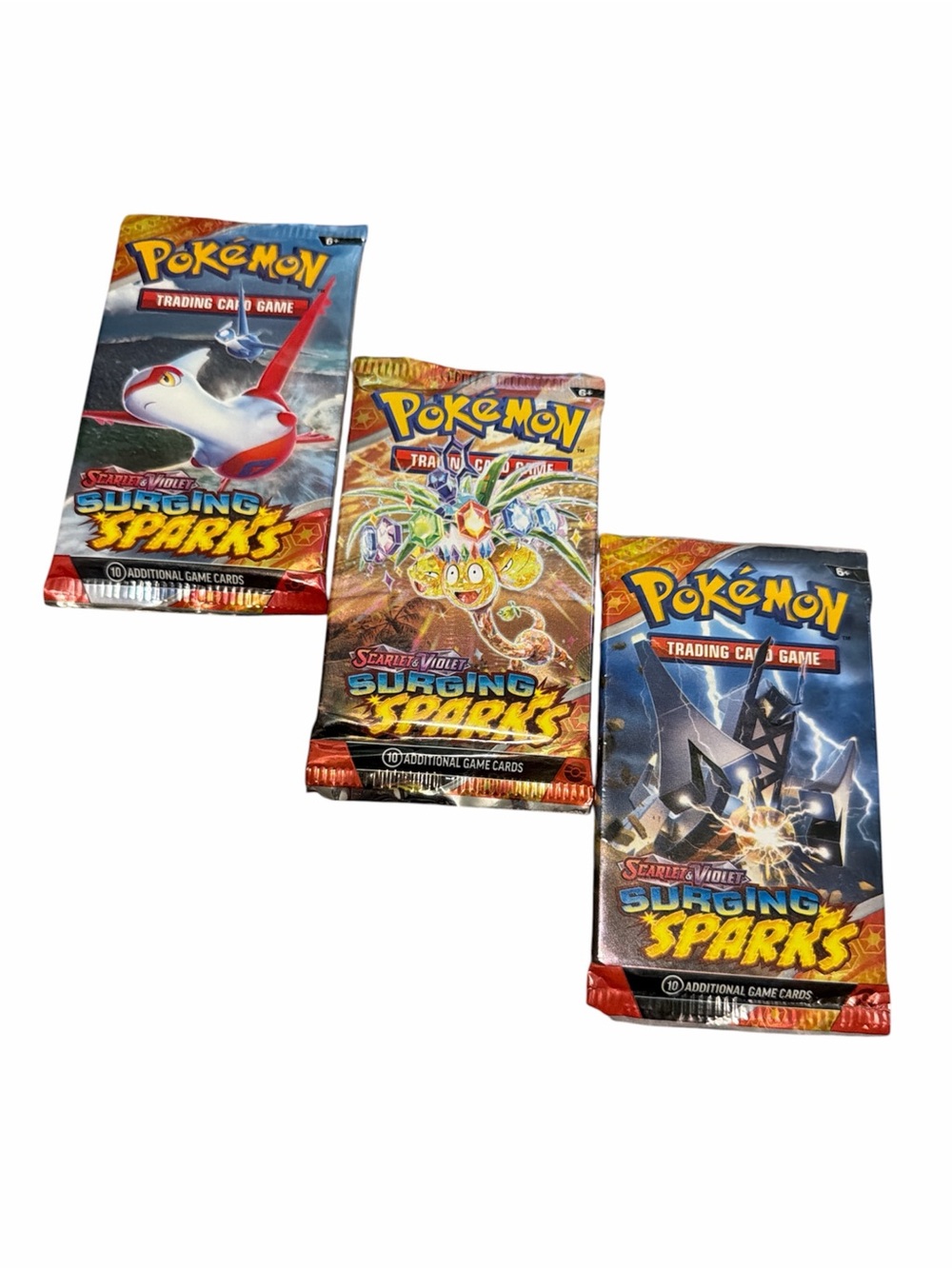 Pokemon Surging Sparks Booster Pack x3.